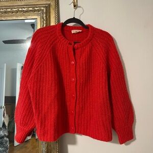 Sezane Emile Red Women's Cardigan